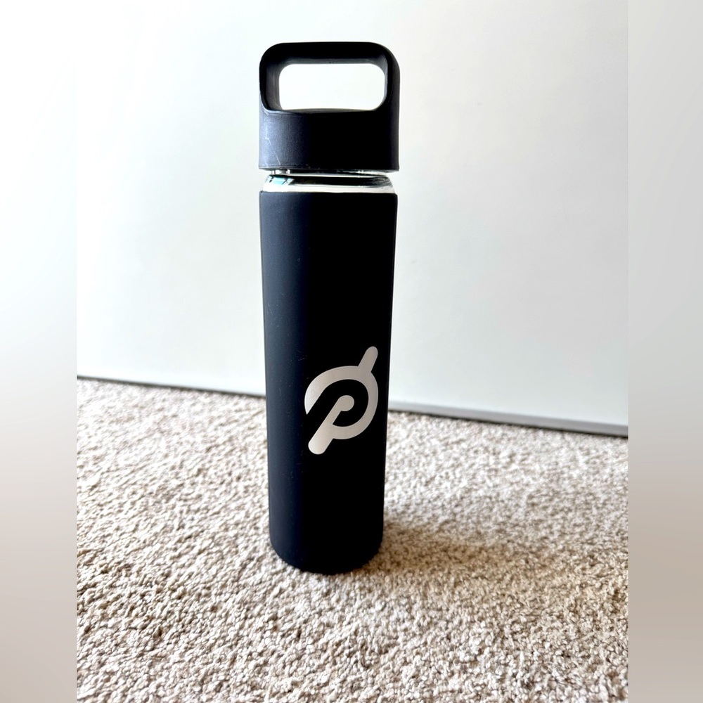 Black Water Bottle with Peloton Logo